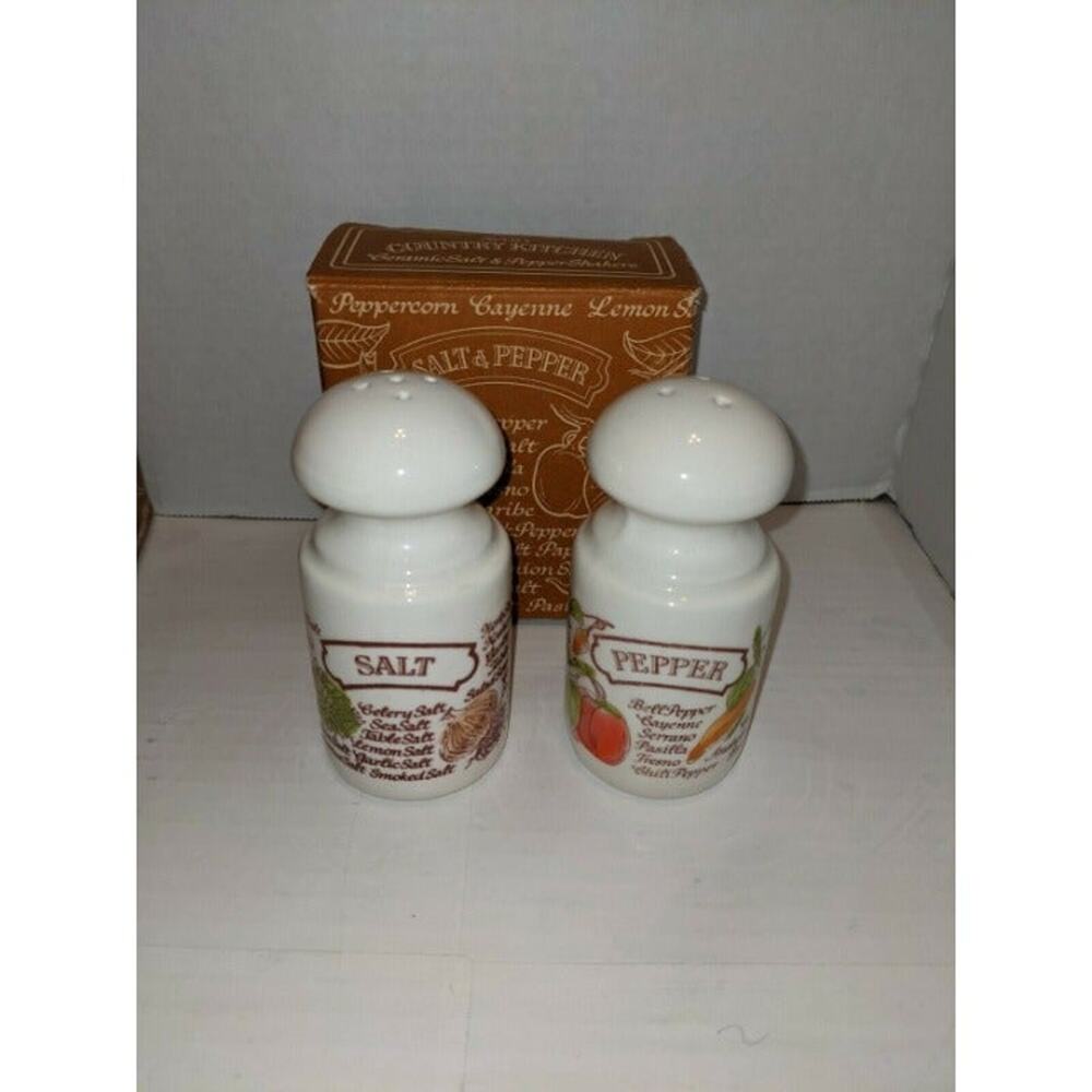 1980 Avon Ceramic Country Kitchen Salt & Pepper Shakers NIB